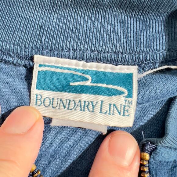 Boundary Line Full Zip Fleece Jacket Woman's L? See Measurement Blue Long Sleeve - Picture 2 of 11